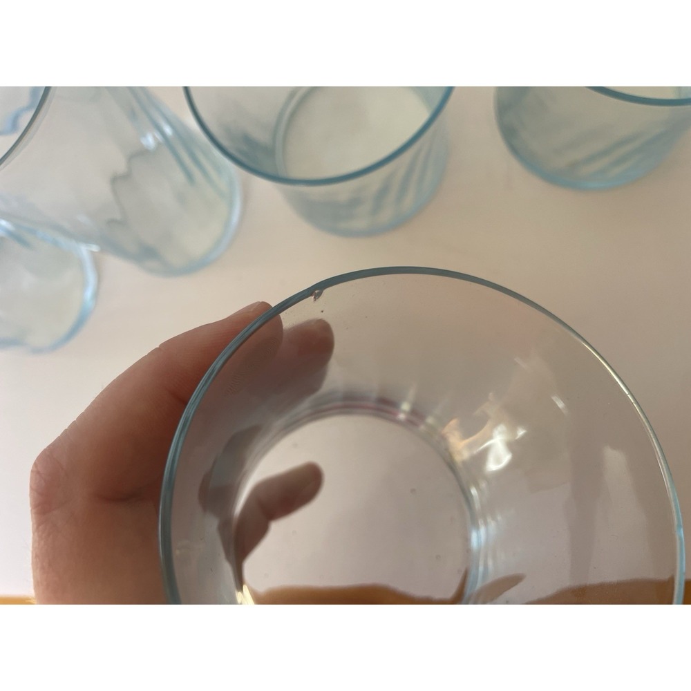 Vintage Mirage Bermuda Blue Glassware Set 24 Pc Coastal Mid Century Barware - Picture 7 of 10